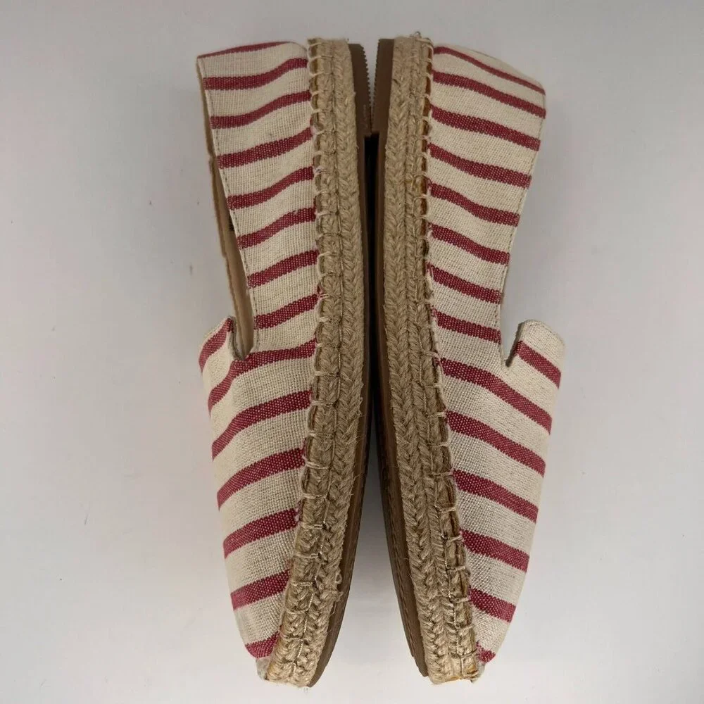 Time And Tru Womens 0889487984542 Canvas Striped Slip-On Size 9 Espadrille